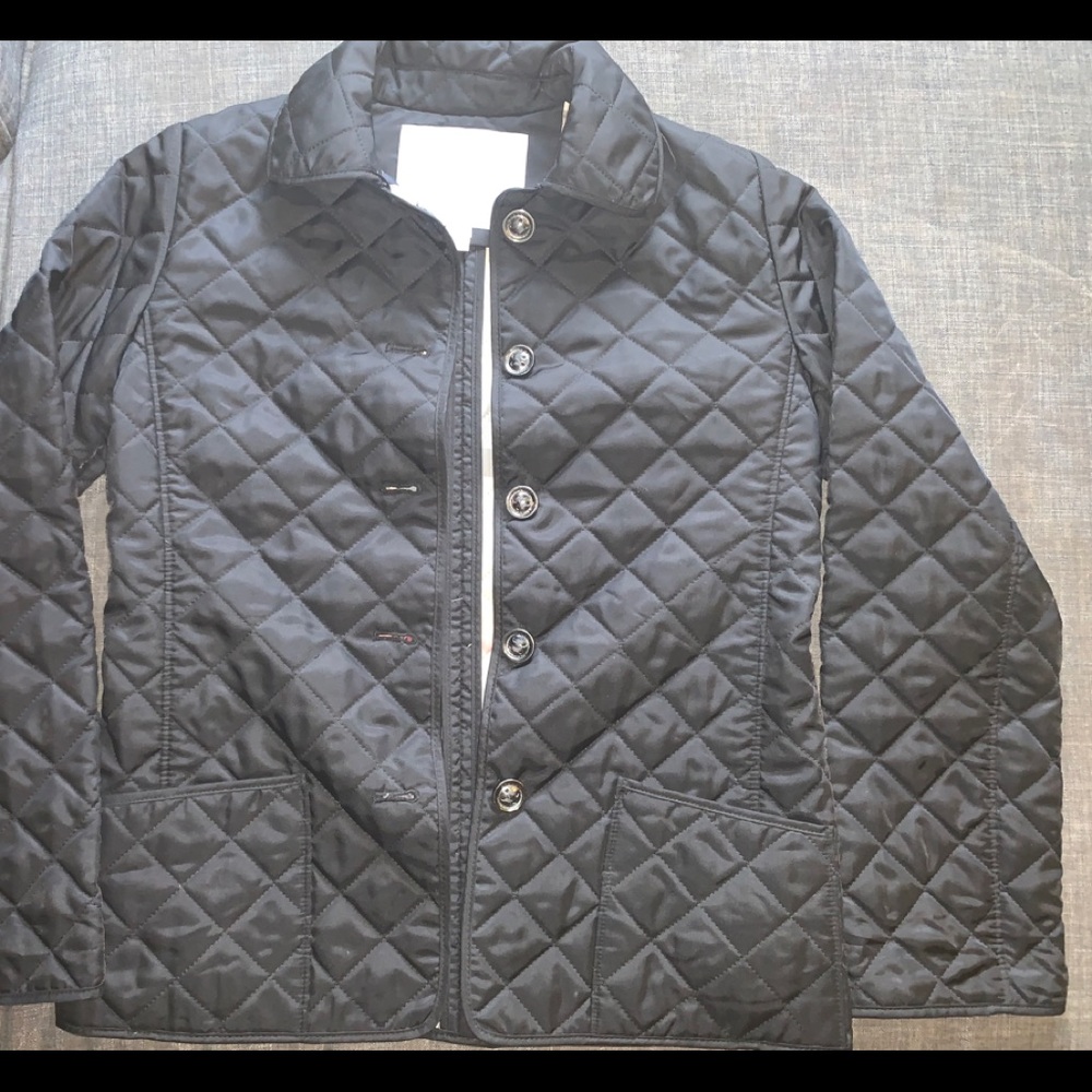 Girls Quilted Burberry Coat